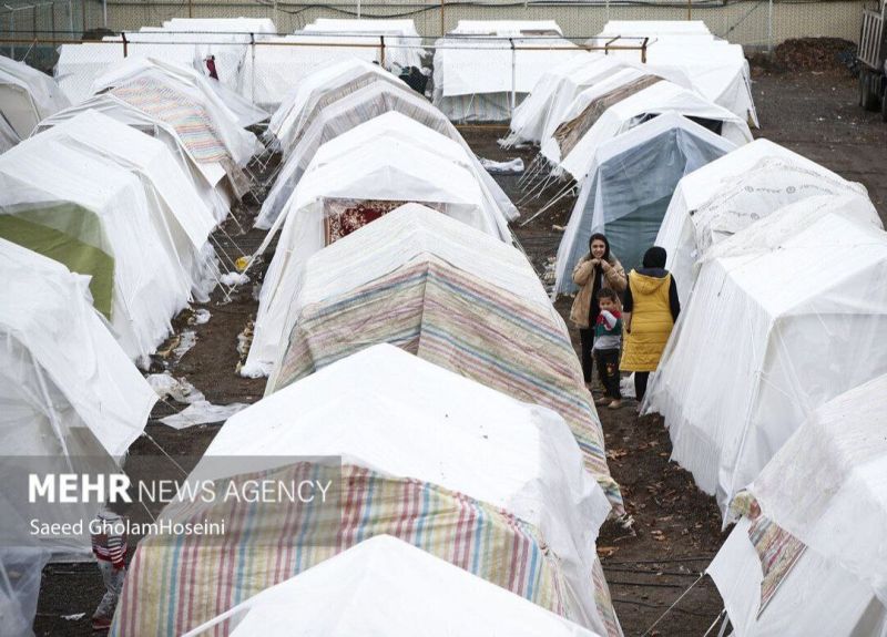 اسکان ۱۲۵ هزار زلزله‌زده با برپایی ۹۵ اردوگاه و توزیع چادرهای امدادی