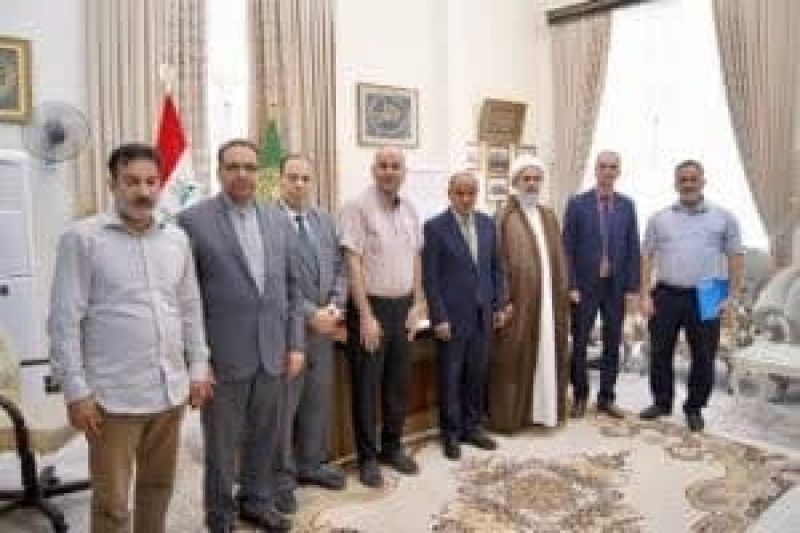 جلسه هیئت علمی دبیرخانه کنگره علامه ملاعبدالله بهابادی یزدی با رئیس دانشگاه کوفه