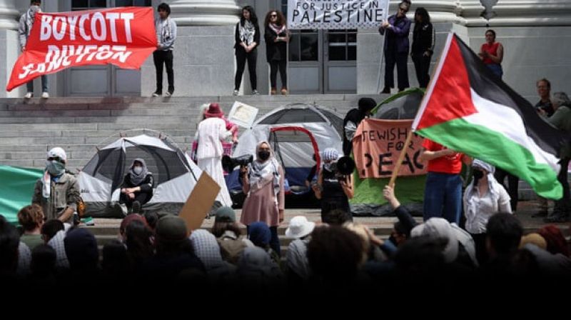 ادامه اعتراضات دانشجویی در جهان برای حمایت از فلسطین 